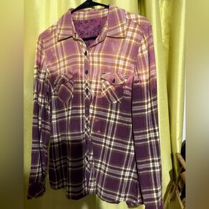 Bleached flannel women size medium excellent condition